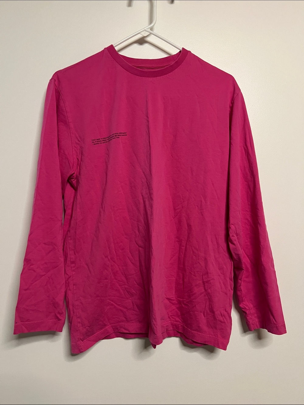 Pangaia Long Sleeve Crewneck Shirt - Bright Pink